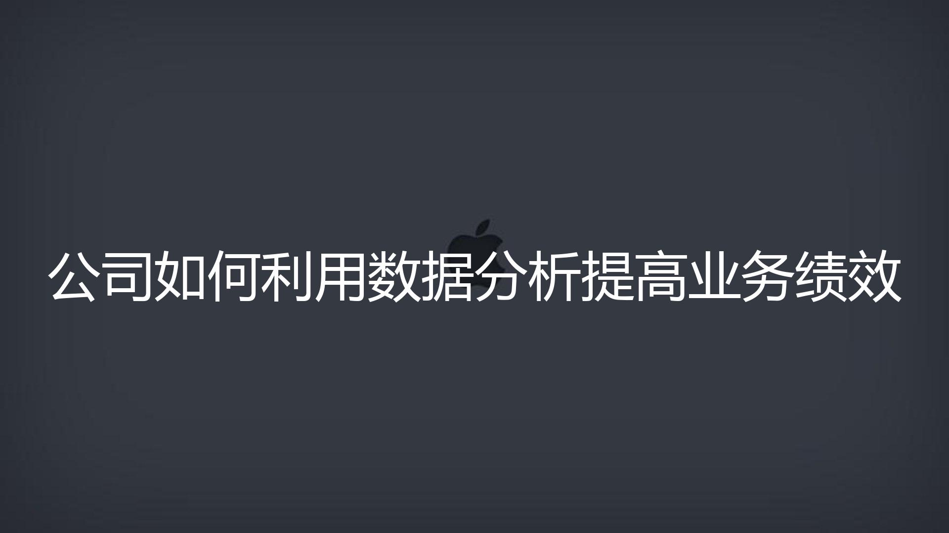 公司如何利用数据分析提高业务绩效？